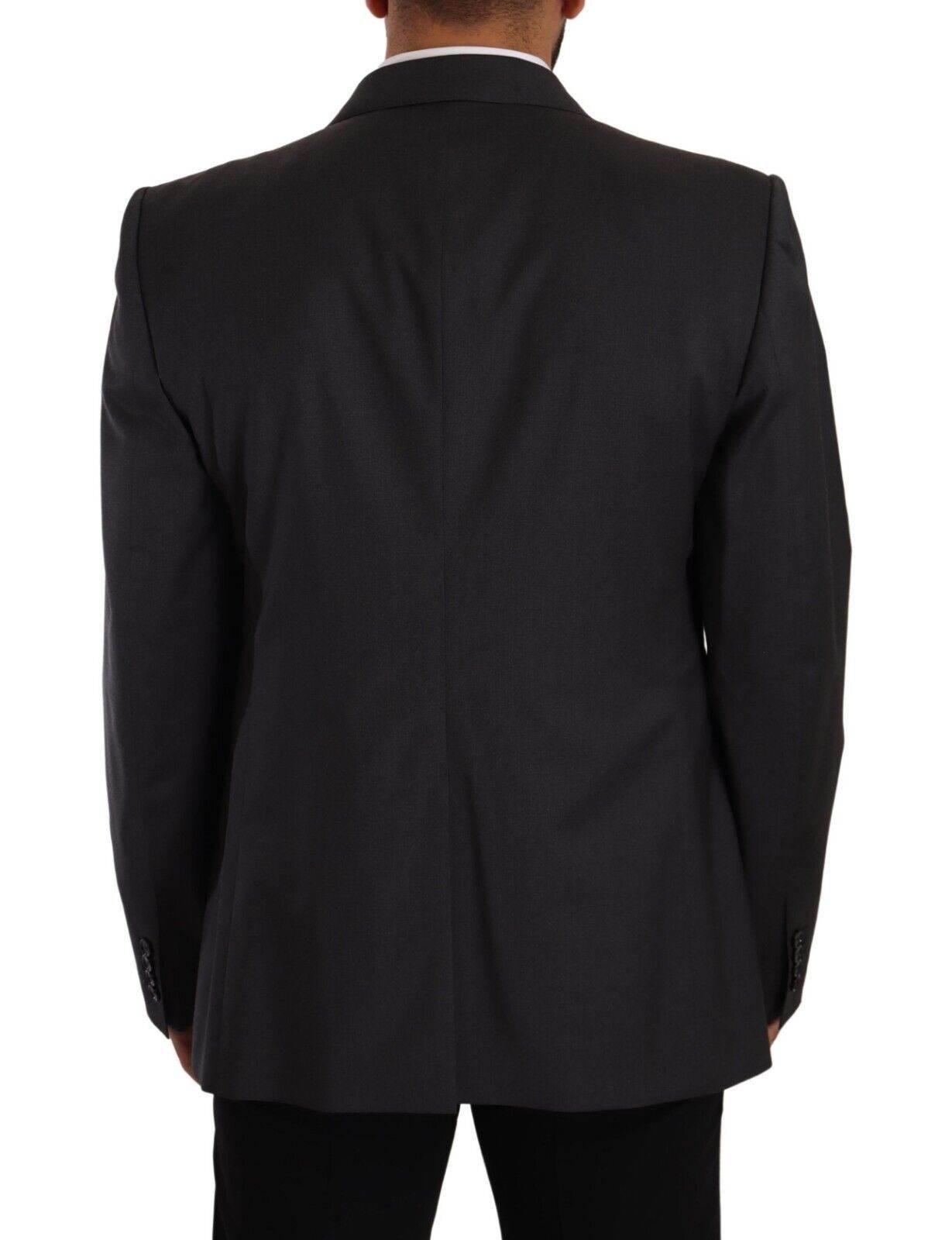Dolce & Gabbana Gray Double Breasted 2 Piece SICILIA Blazer - Hilstor