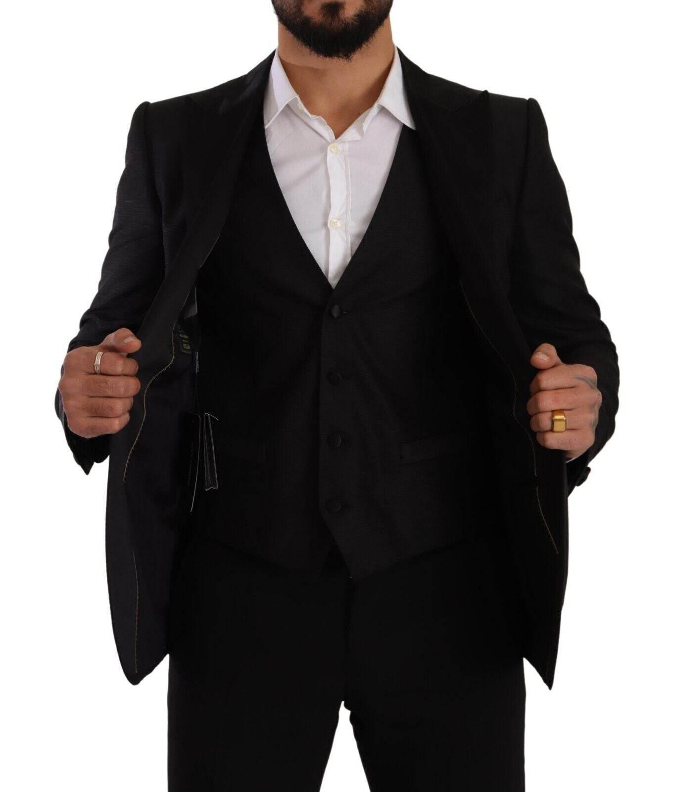 Dolce & Gabbana Black Slim Fit 2 Piece SICILIA Blazer - Hilstor