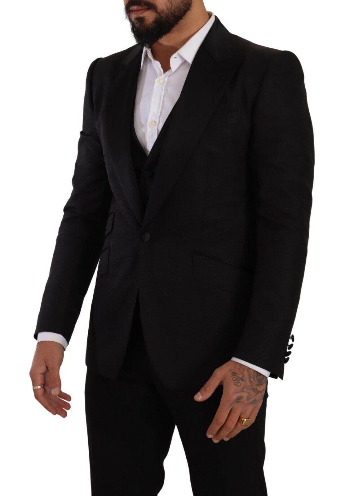 Dolce & Gabbana Black Slim Fit 2 Piece SICILIA Blazer - Hilstor