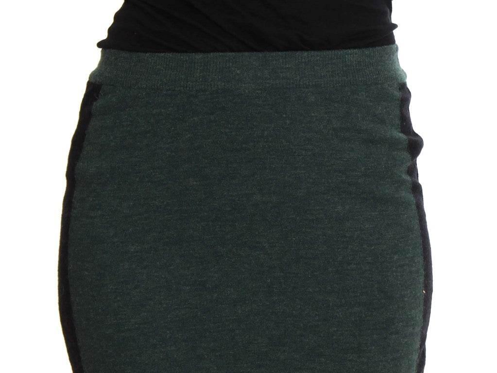 MILA SCHÖN Emerald Elegance Wool-Blend Pencil Skirt - Hilstor