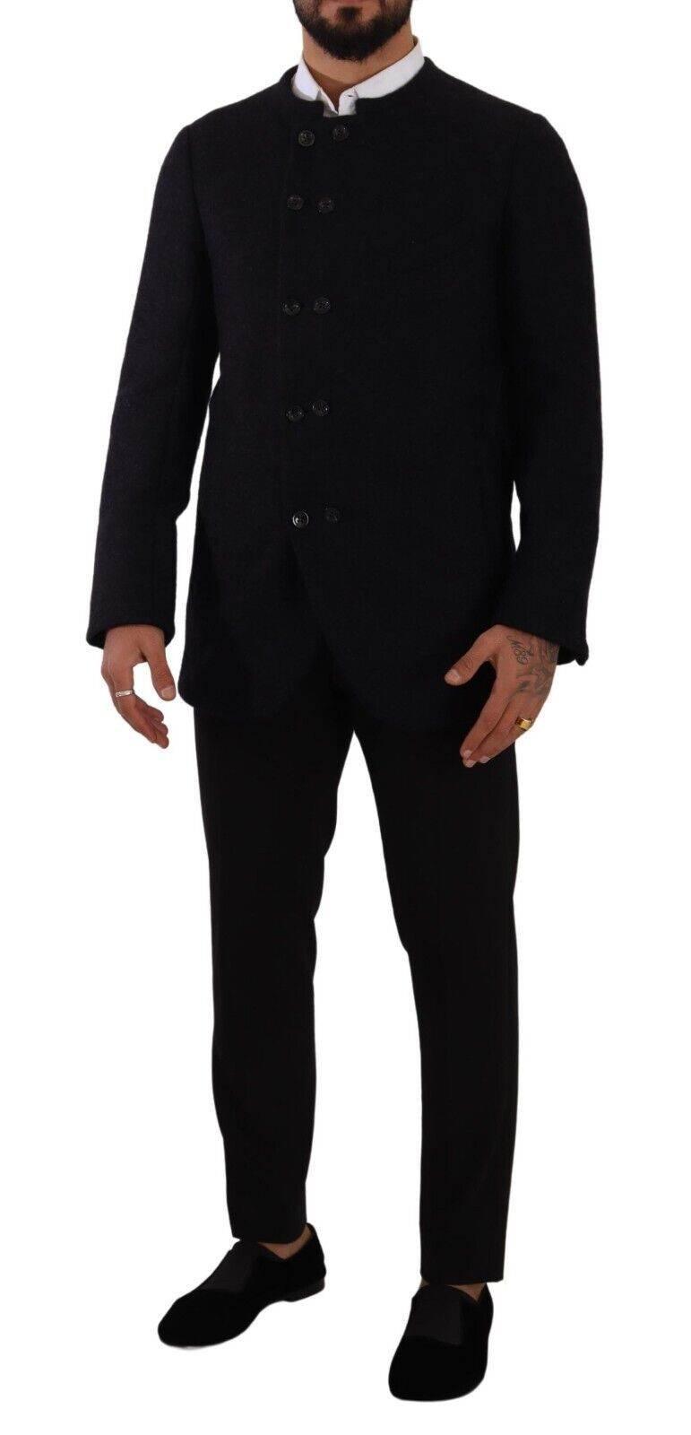 Dolce & Gabbana Gray Alpaca Button Down Men Coat Jacket - Hilstor