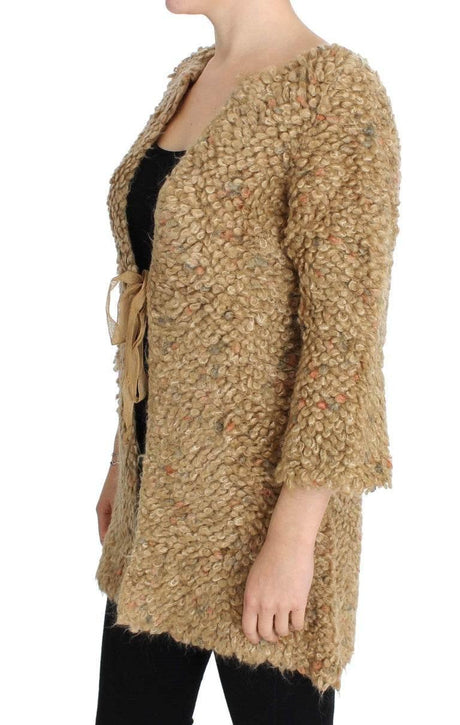 PINK MEMORIES Beige Wool Blend Cape Sweater - Hilstor