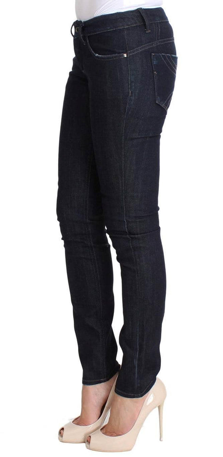 Costume National Blue Cotton Stretch Slim Fit Jeans - Hilstor