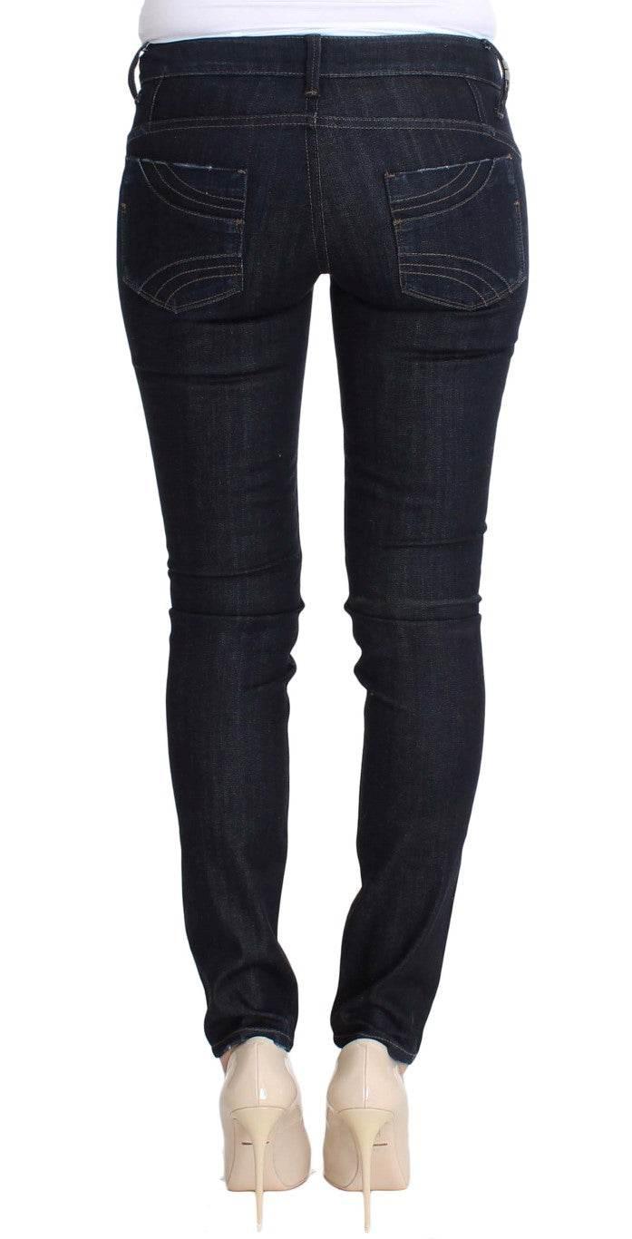 Costume National Blue Cotton Stretch Slim Fit Jeans - Hilstor
