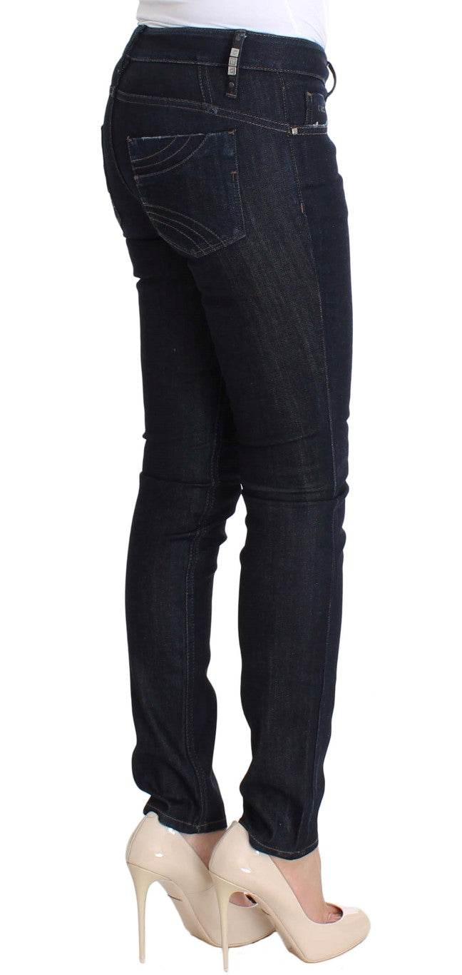 Costume National Blue Cotton Stretch Slim Fit Jeans - Hilstor