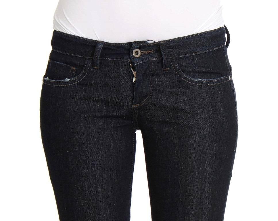 Costume National Blue Cotton Stretch Slim Fit Jeans - Hilstor