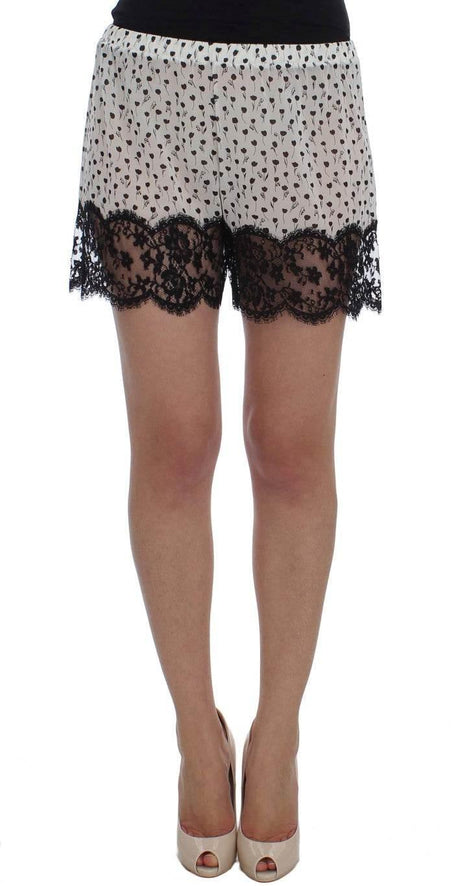 Dolce & Gabbana Elegant Silk Lace Sleep-Shorts - Hilstor
