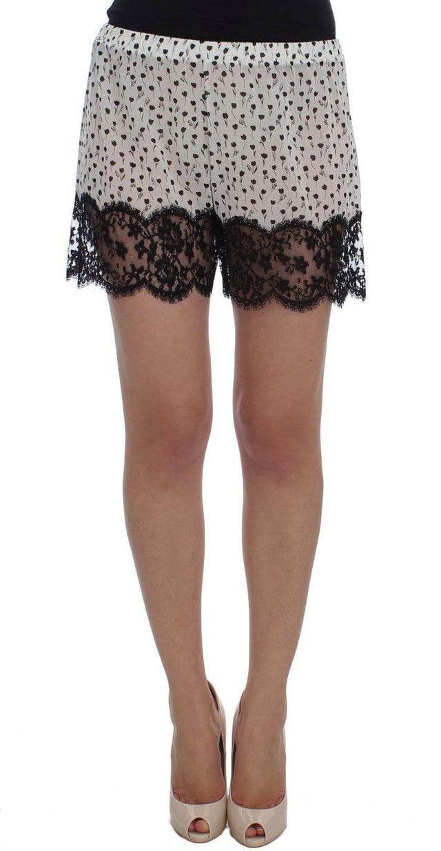 Dolce & Gabbana Elegant Silk Lace Sleep-Shorts - Hilstor