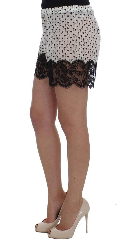 Dolce & Gabbana Elegant Silk Lace Sleep-Shorts - Hilstor