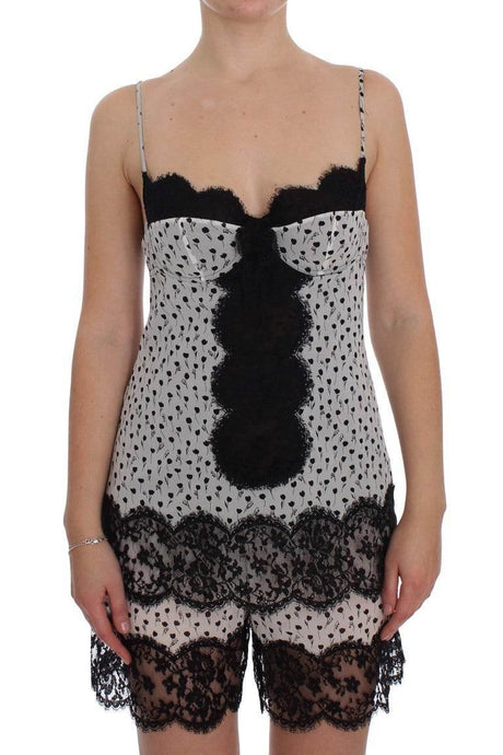 Dolce & Gabbana Elegant Floral Lace Silk Chemise - Hilstor