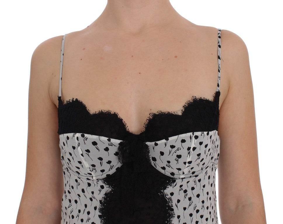 Dolce & Gabbana Elegant Floral Lace Silk Chemise - Hilstor