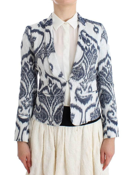Christian Pellizzari Elegant Two-Tone Blue Short Blazer - Hilstor