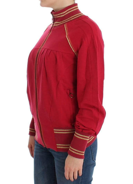 John Galliano Pink Mock Zip Cardigan Sweatshirt Sweater - Hilstor
