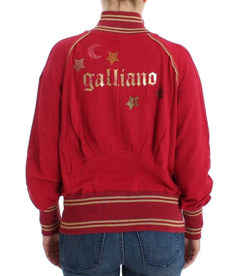 John Galliano Pink Mock Zip Cardigan Sweatshirt Sweater - Hilstor