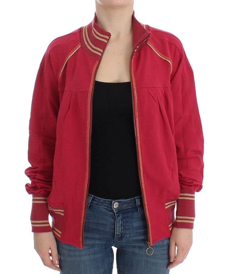 John Galliano Pink Mock Zip Cardigan Sweatshirt Sweater - Hilstor