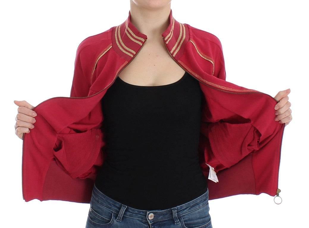 John Galliano Pink Mock Zip Cardigan Sweatshirt Sweater - Hilstor