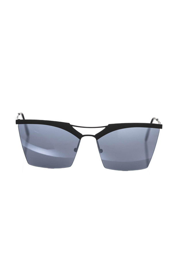 Frankie Morello Black Metallic Fiber Women Sunglass - Hilstor