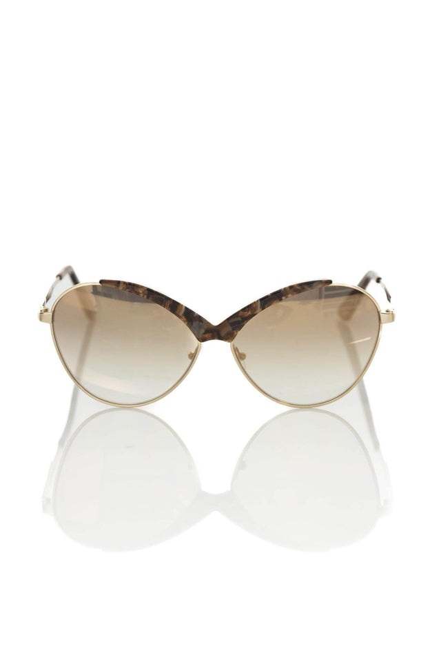Frankie Morello Beige Metallic Women Sunglass - Hilstor