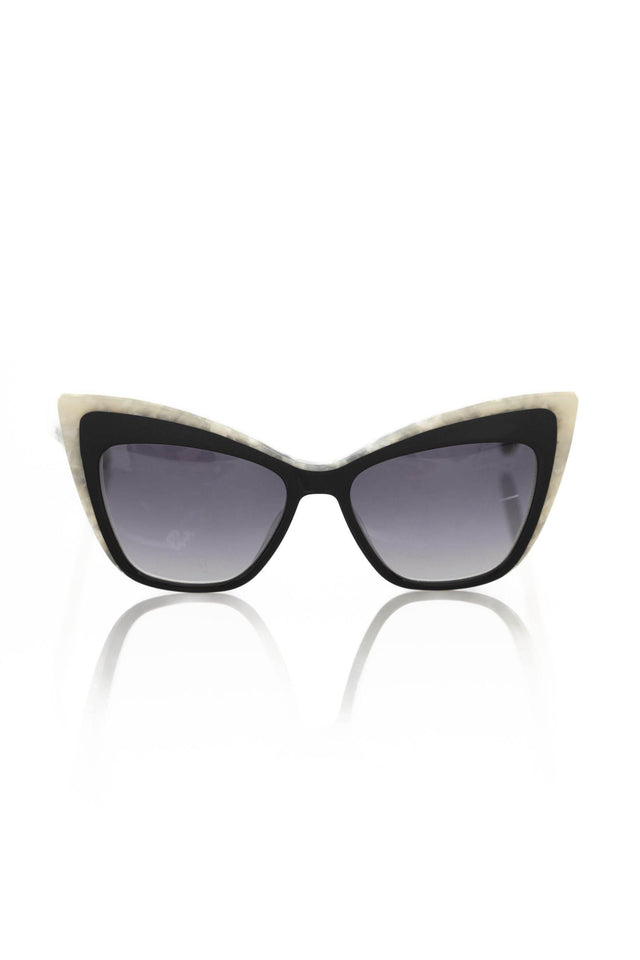 Frankie Morello Black Acetate Women Sunglass - Hilstor