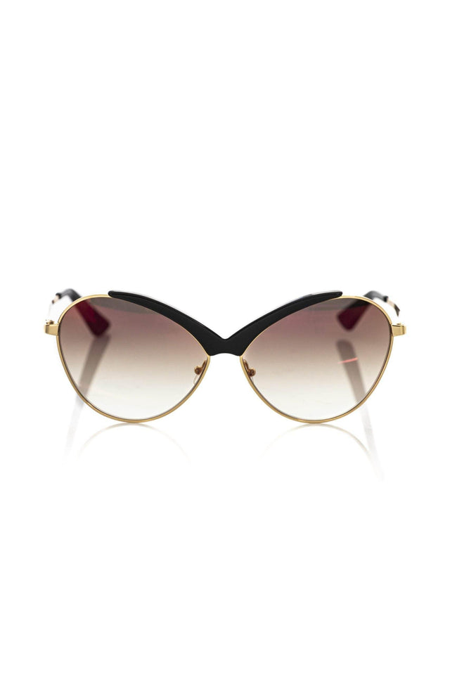Frankie Morello Black Metallic Fiber Women Sunglasses - Hilstor
