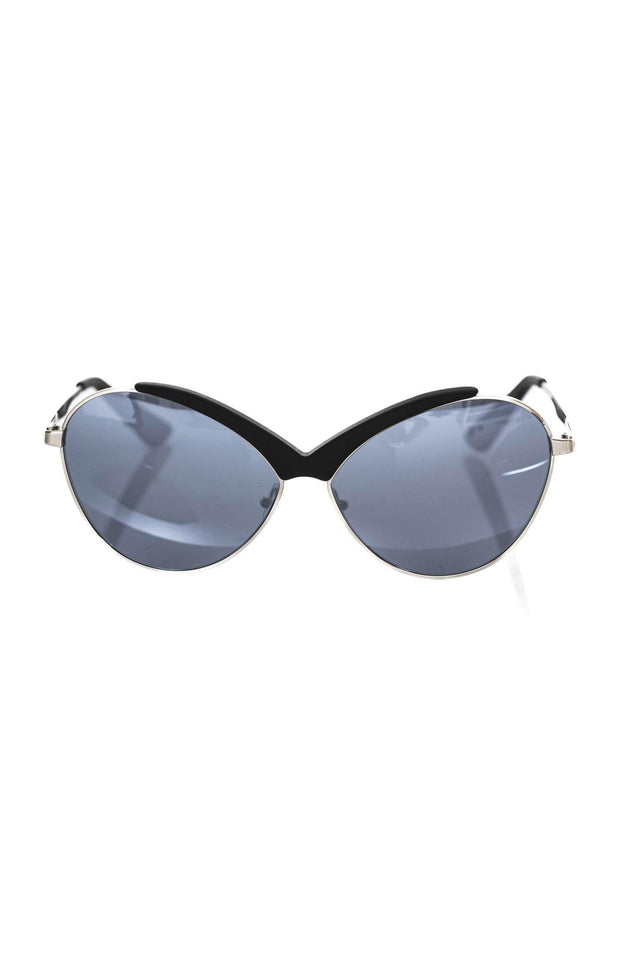 Frankie Morello Black Metallic Fiber Women's Sunglasses - Hilstor