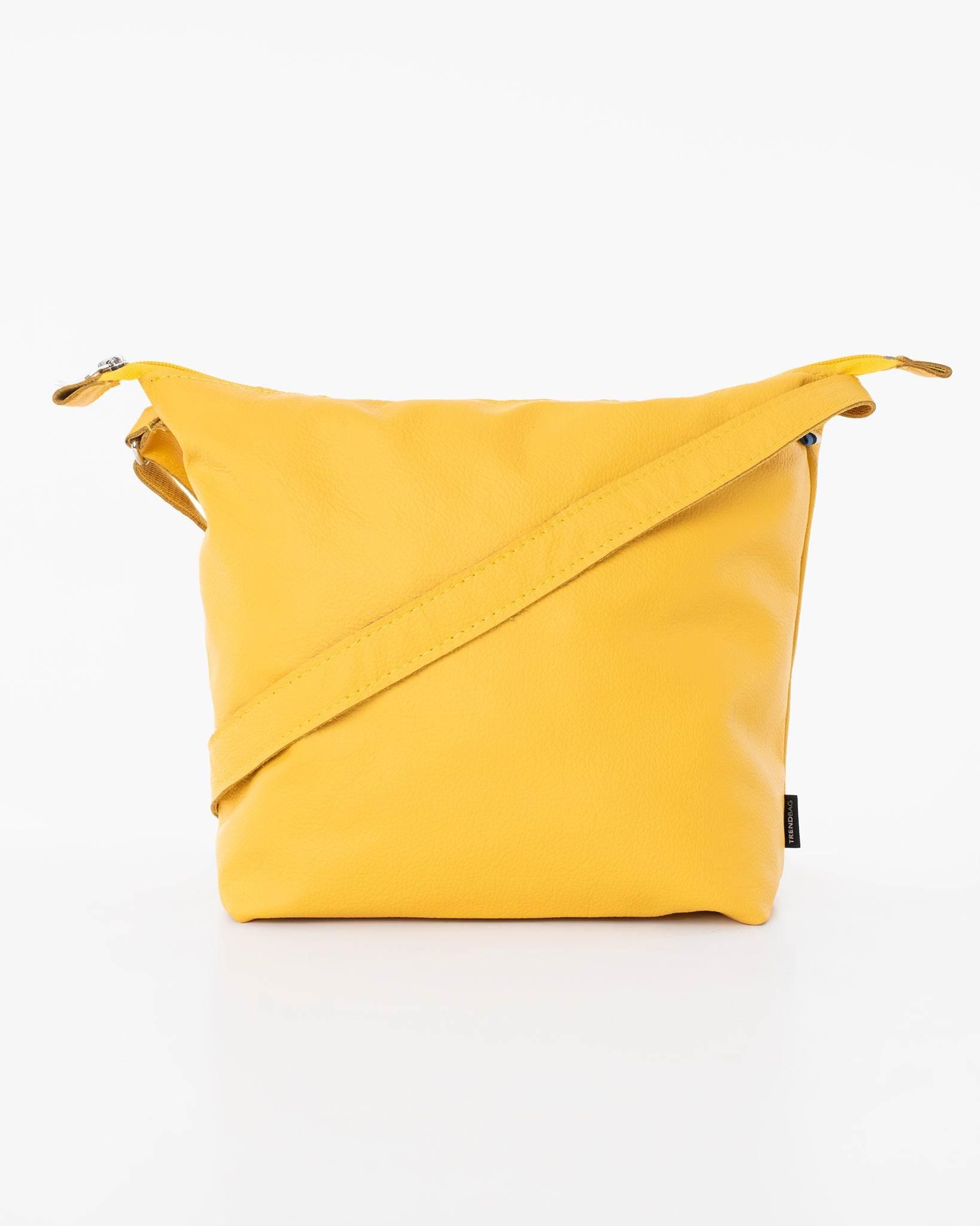 Suvi XS Shoulder Bag – Yellow, Handmade & Eco-Friendly, Made in Europe | Compact & Unique Design - Hilstor