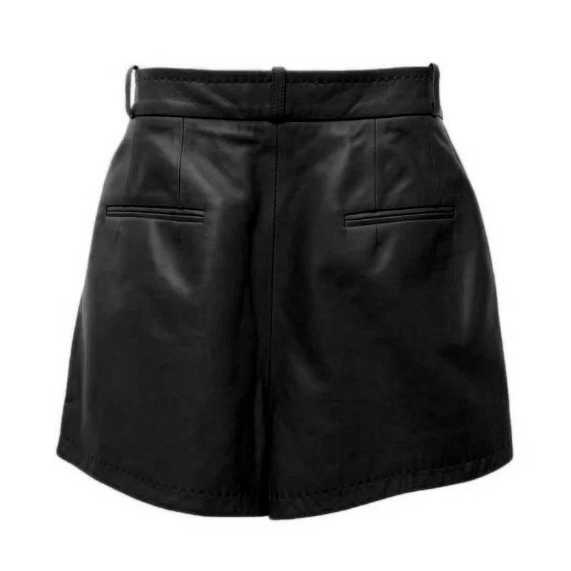 Dolce & Gabbana Black Lambskin Women's Short - Hilstor