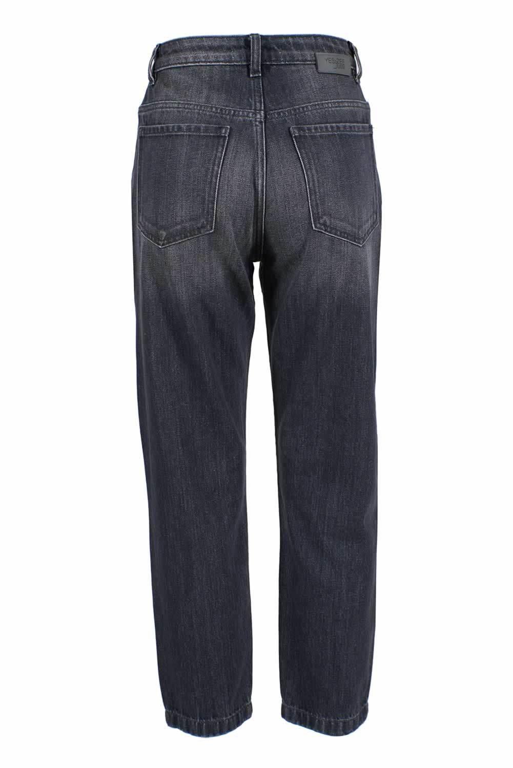 Yes Zee Black Cotton Women's High-Waisted Jeans - Hilstor