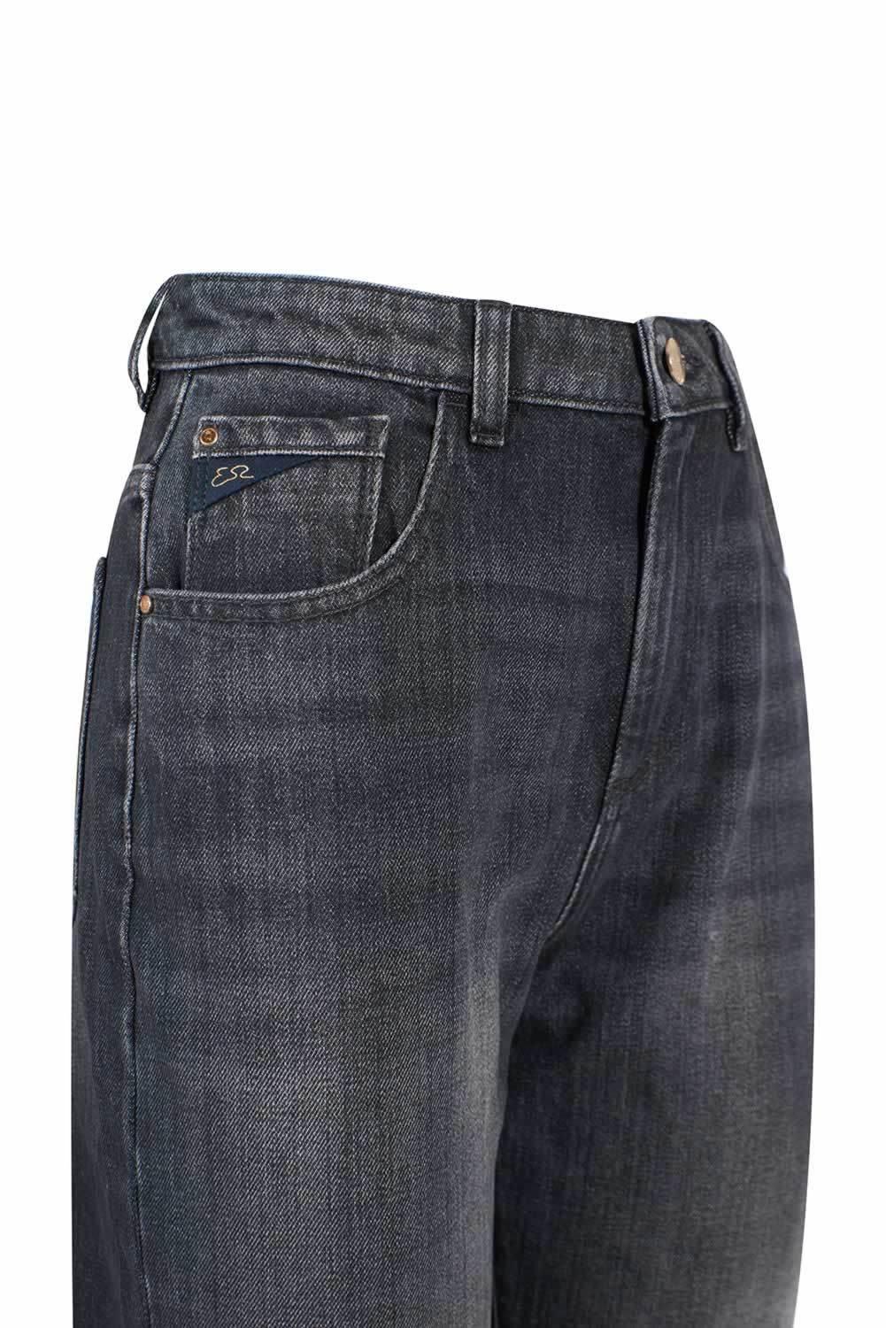 Yes Zee Black Cotton Women's High-Waisted Jeans - Hilstor