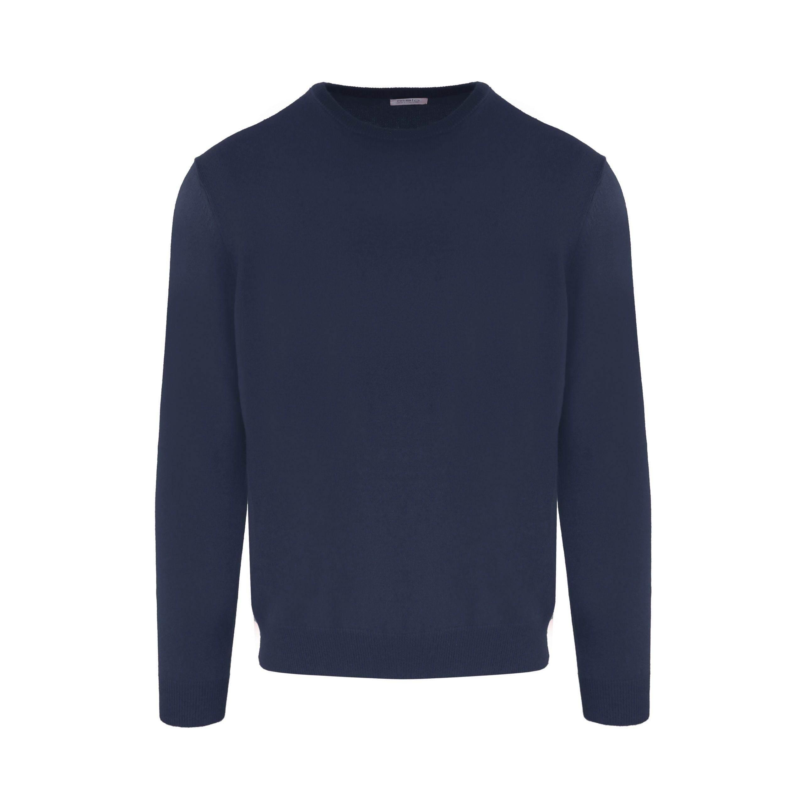 Malo Elegant Cashmere Roundneck Sweater in Chic Blue - Hilstor