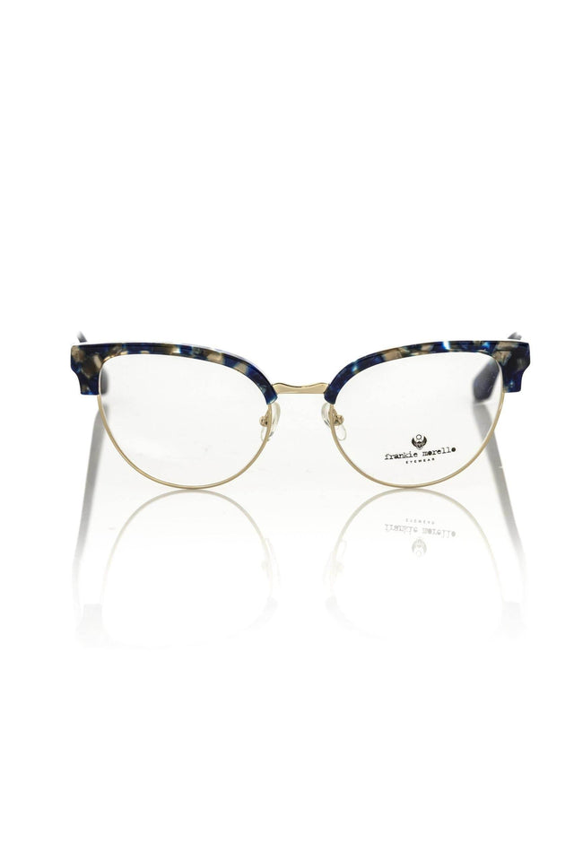 Frankie Morello Blue Metallic Women's Eyeglass Frame - Hilstor