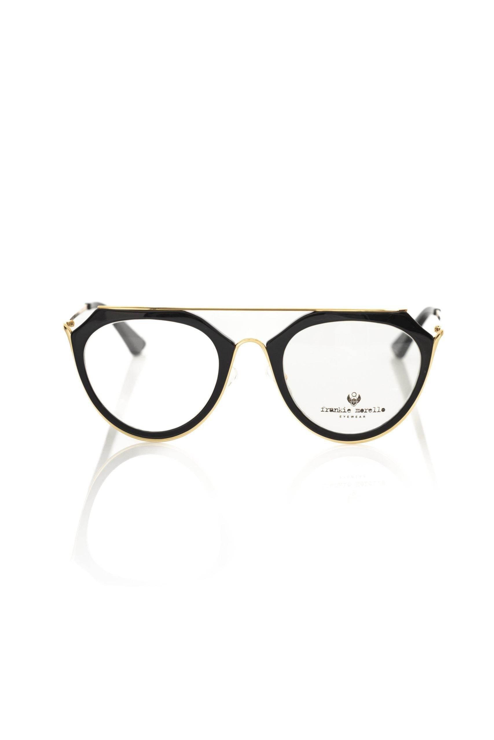 Frankie Morello Aviator-Style Chic Eyeglasses with Gold Accents - Hilstor