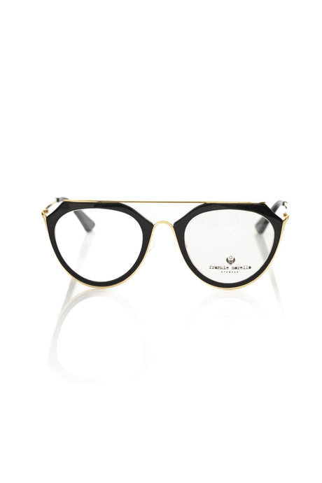 Frankie Morello Aviator-Style Chic Eyeglasses with Gold Accents - Hilstor