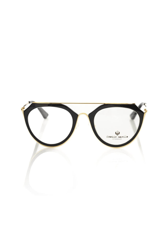 Frankie Morello Aviator-Style Chic Eyeglasses with Gold Accents - Hilstor