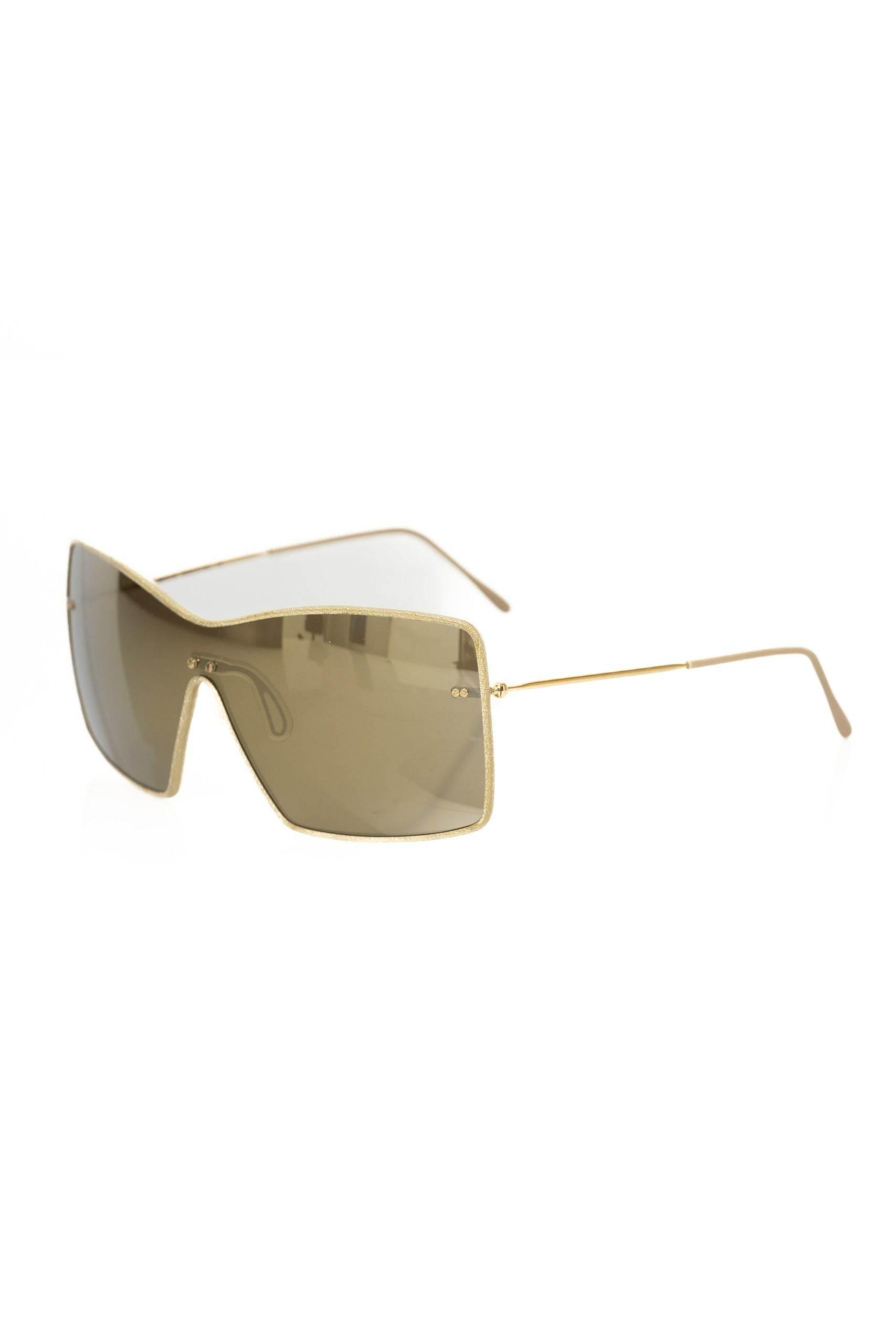 Frankie Morello Gold Metallic Fiber Women's Sunglass - Hilstor