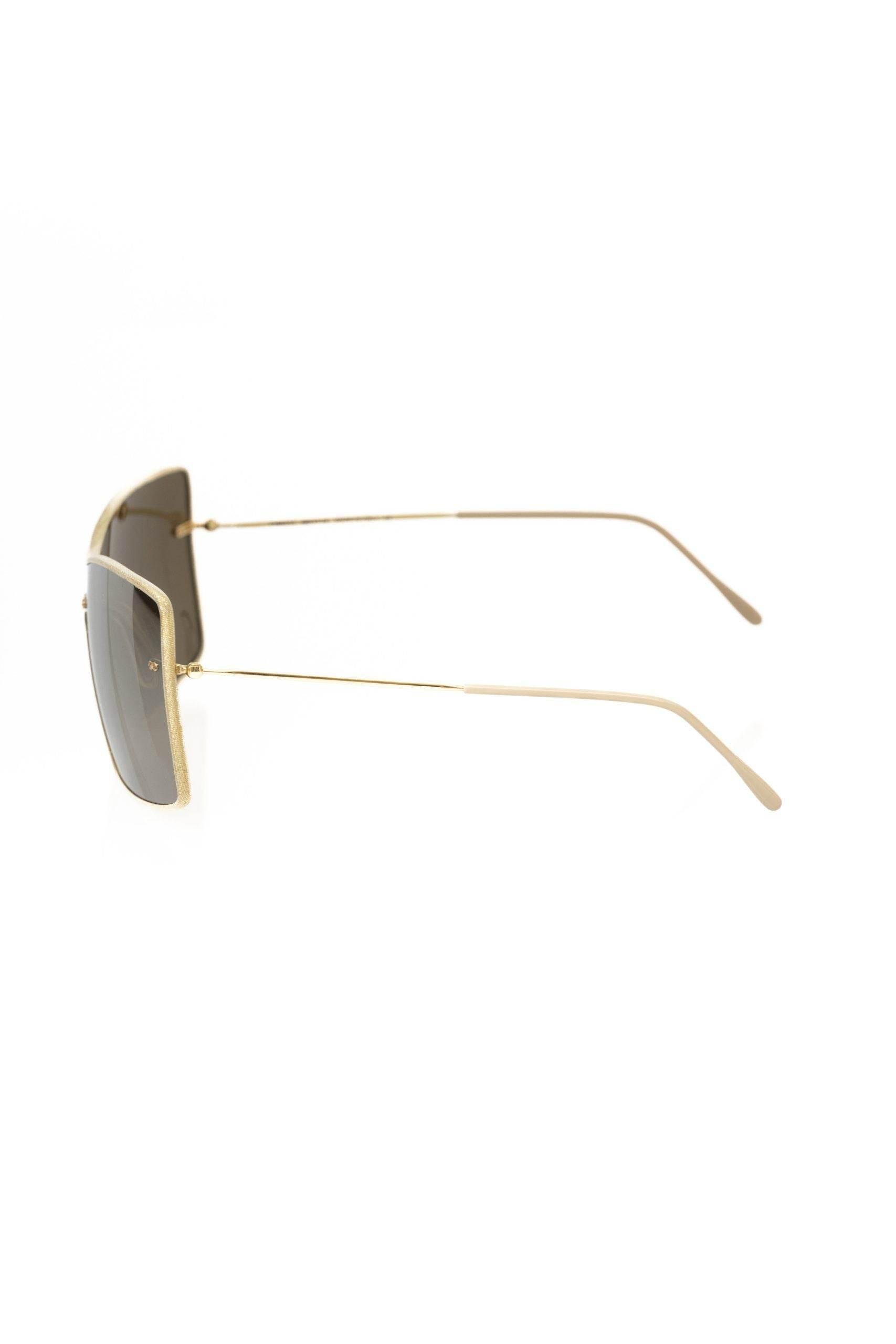 Frankie Morello Gold Metallic Fiber Women's Sunglass - Hilstor