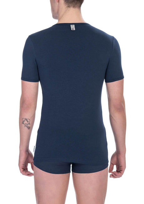 Bikkembergs Blue Cotton Men T-Shirt - Hilstor