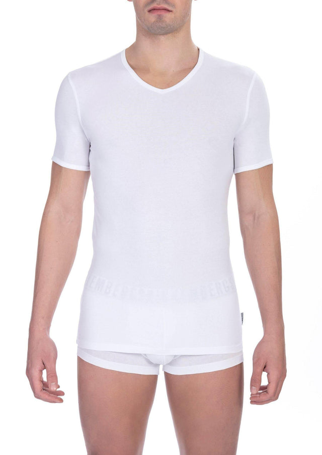 Bikkembergs White Cotton Men T-Shirt - Hilstor