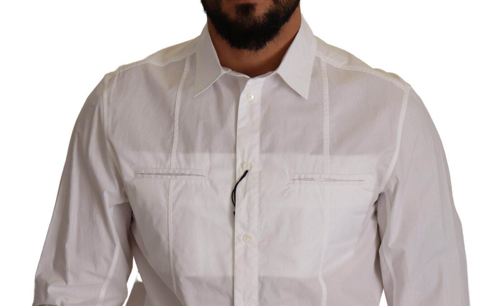 Dolce & Gabbana Elegant Italian White Cotton Shirt - Hilstor