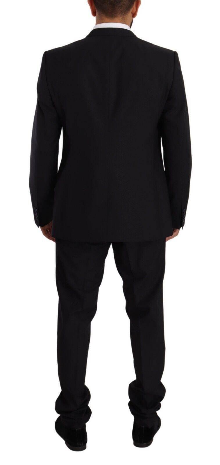 Dolce & Gabbana Blue GOLD Wool Single Breasted 2 Piece Suit - Hilstor
