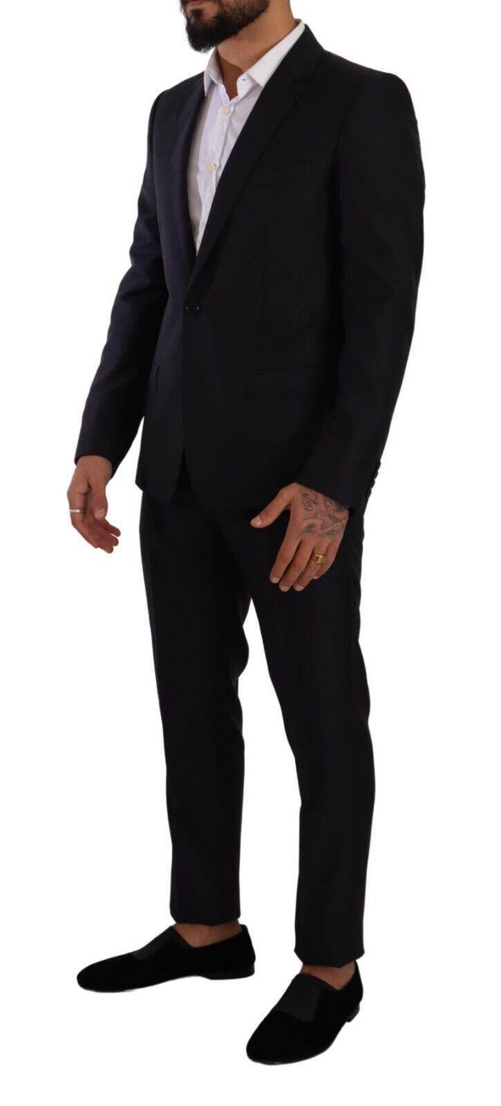 Dolce & Gabbana Blue MARTINI Slim fit 2 Piece Coat Suit - Hilstor