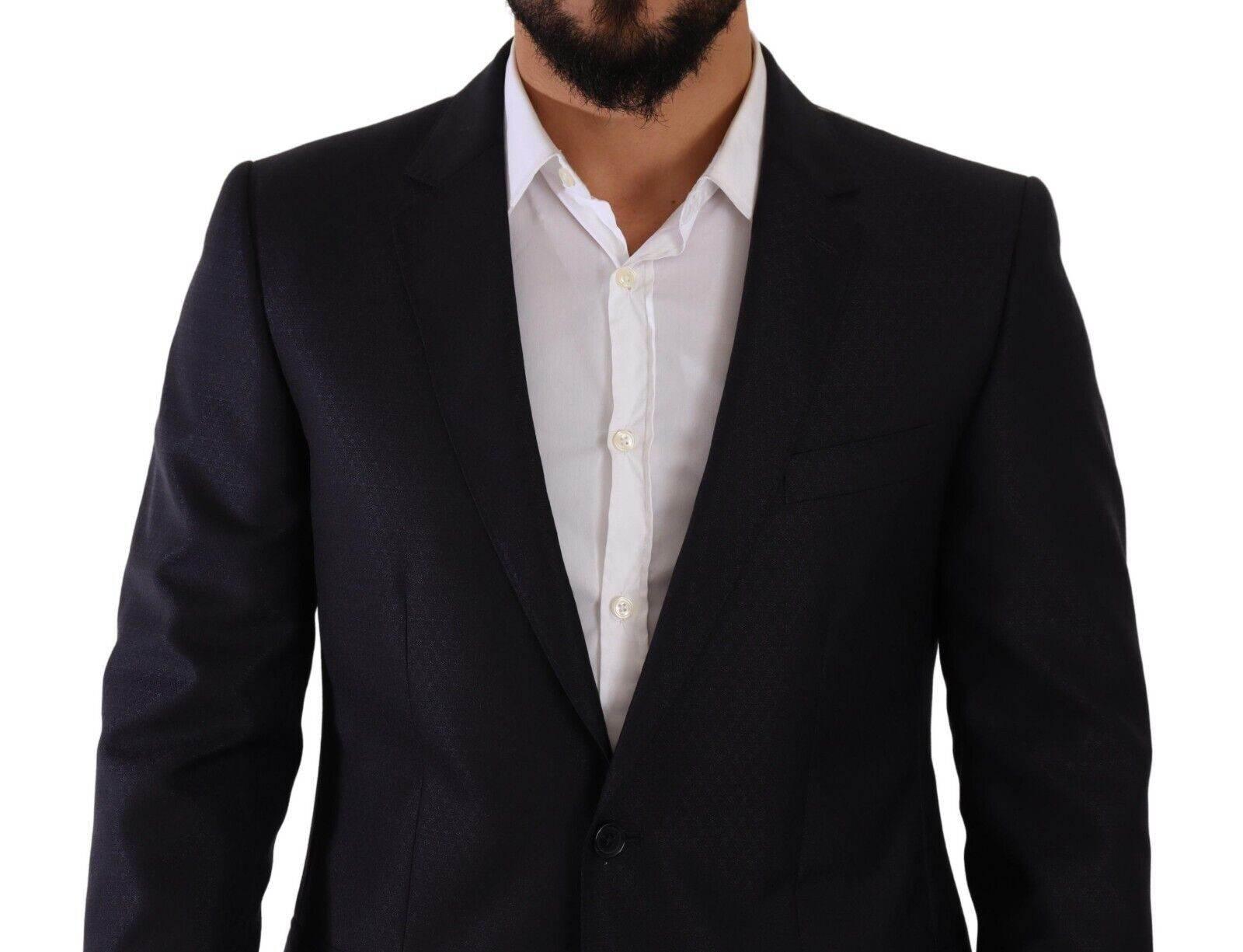 Dolce & Gabbana Blue MARTINI Slim fit 2 Piece Coat Suit - Hilstor
