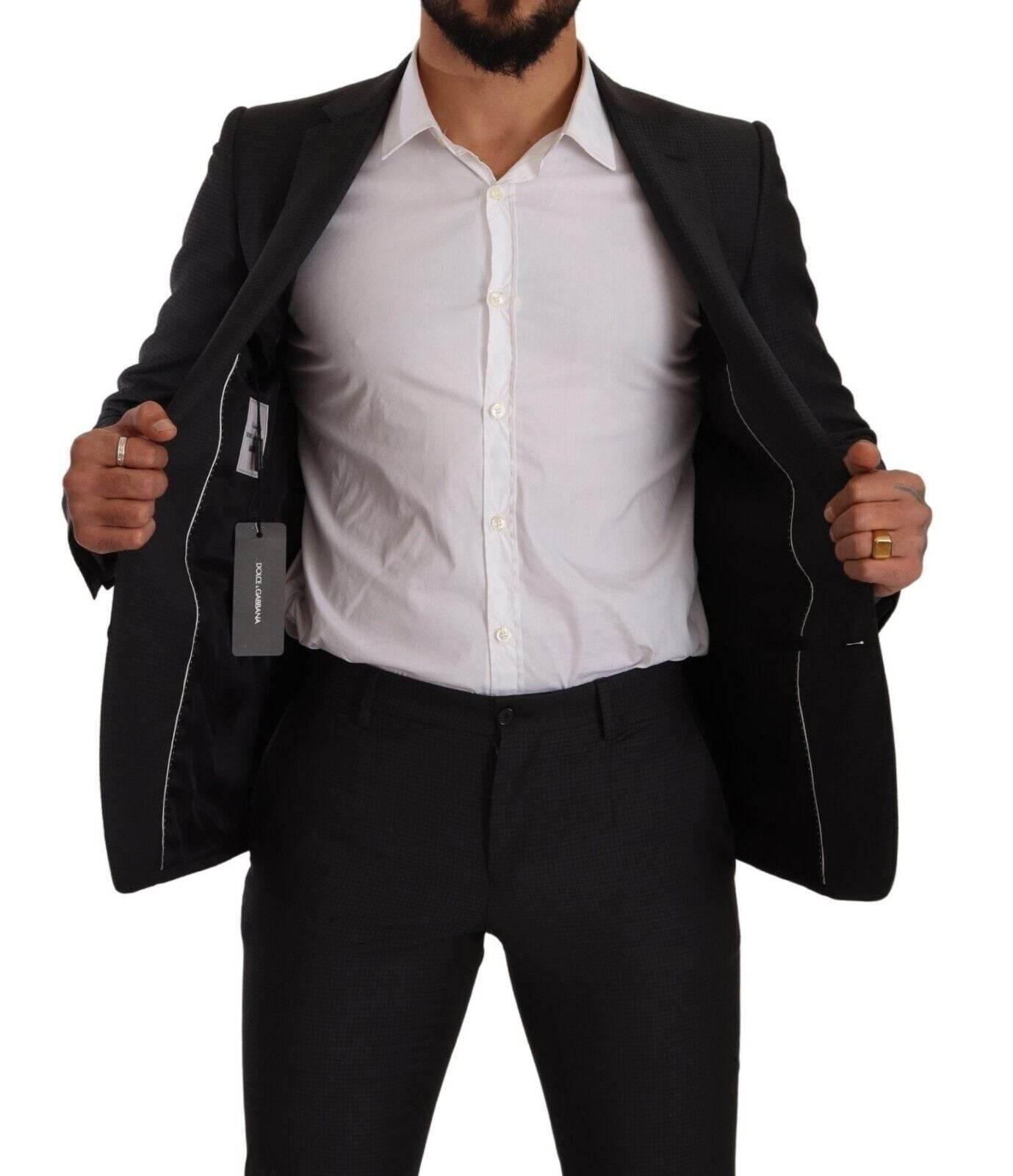 Dolce & Gabbana Black MARTINI Single Breasted 2 Piece Suit - Hilstor