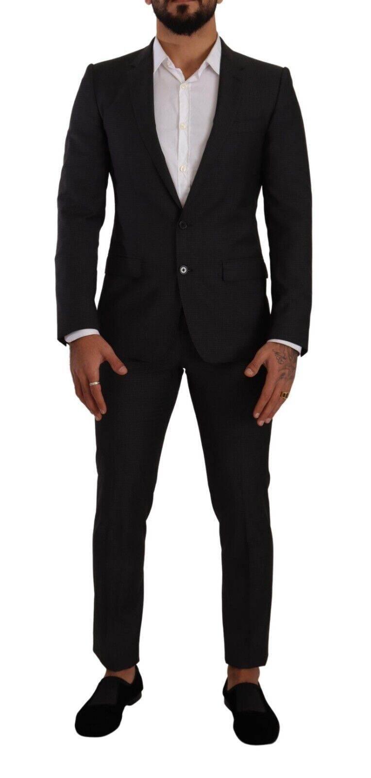 Dolce & Gabbana Black MARTINI Single Breasted 2 Piece Suit - Hilstor