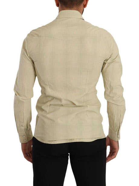 Dolce & Gabbana Elegant Sicilia Checkered Cotton Shirt - Hilstor