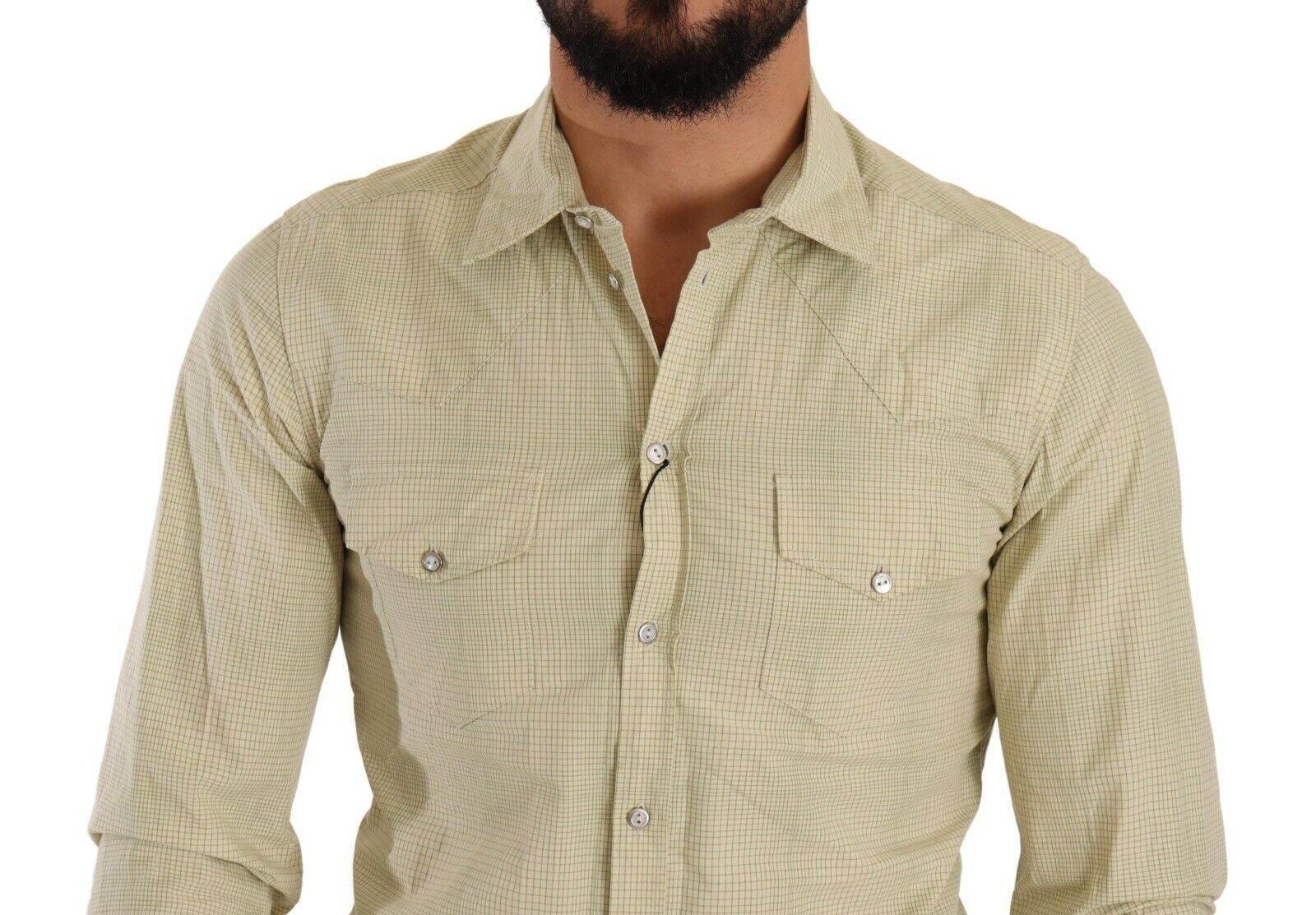 Dolce & Gabbana Elegant Sicilia Checkered Cotton Shirt - Hilstor