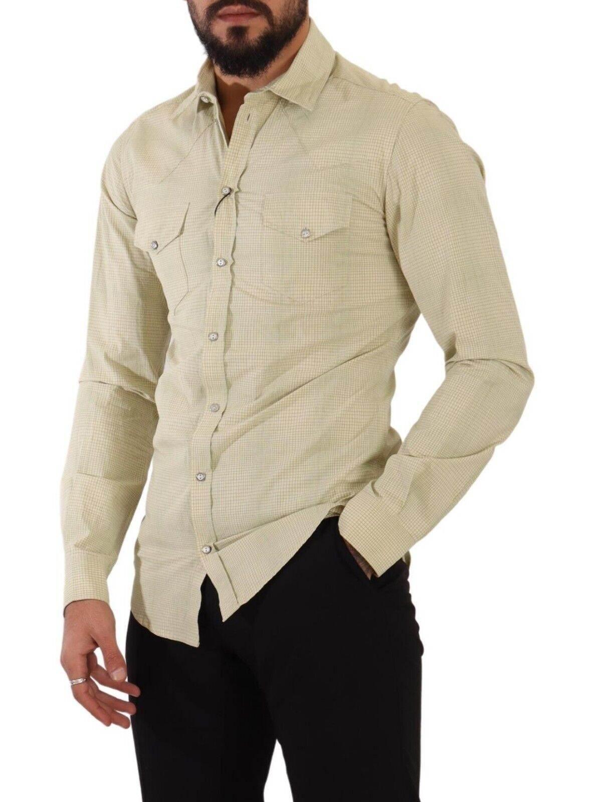 Dolce & Gabbana Elegant Sicilia Checkered Cotton Shirt - Hilstor