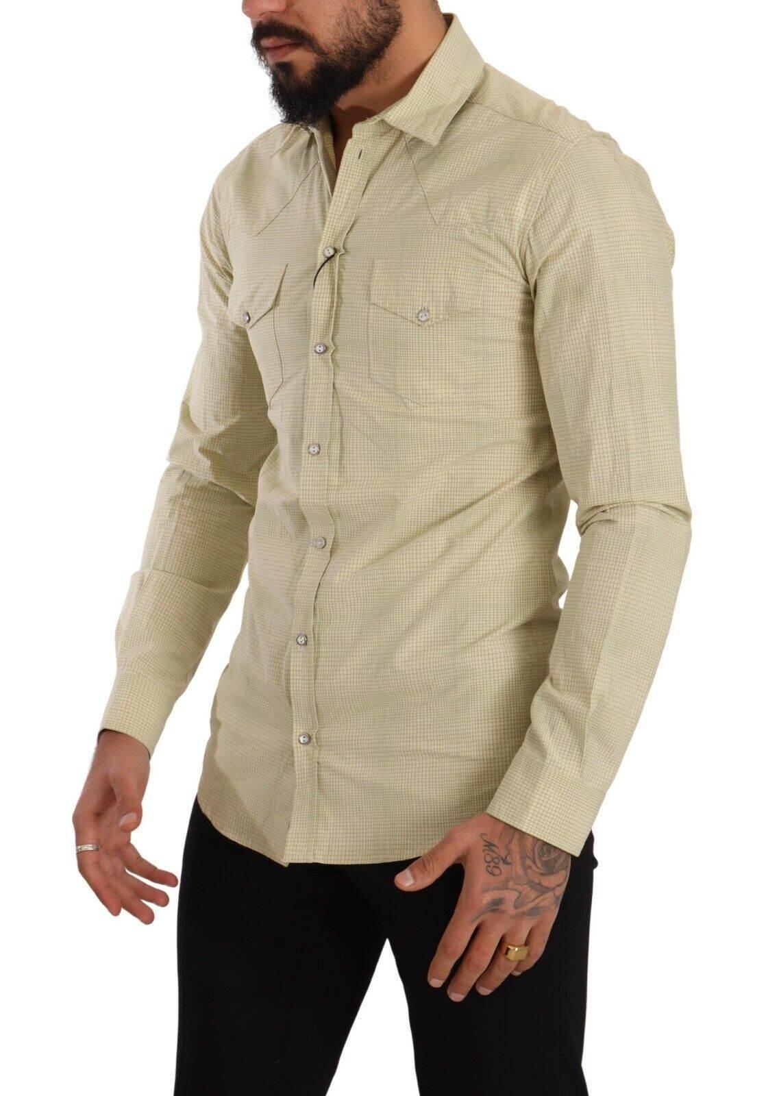 Dolce & Gabbana Elegant Sicilia Checkered Cotton Shirt - Hilstor