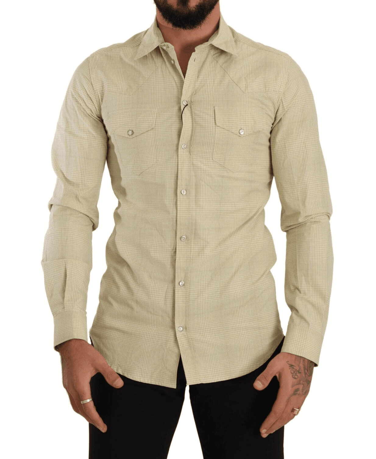 Dolce & Gabbana Elegant Sicilia Checkered Cotton Shirt - Hilstor
