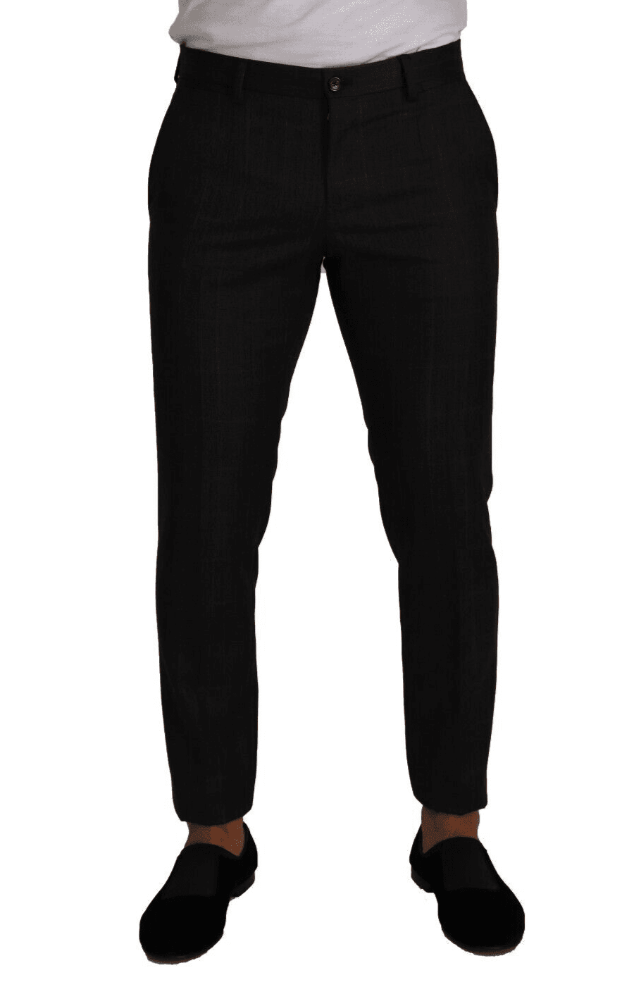 Dolce & Gabbana Gray Check Wool Formal Trouser Dress Pants - Hilstor